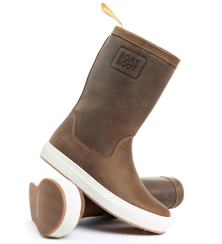 HIGH CUT NONLACE LEATHER BROWN
