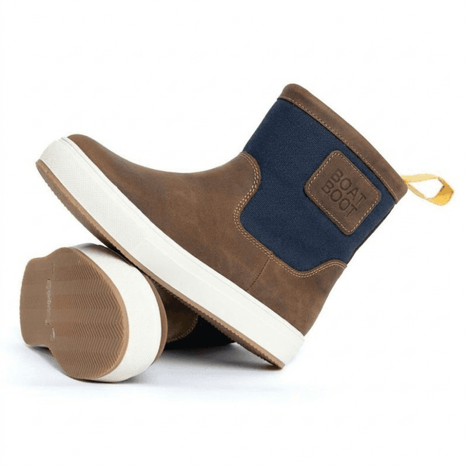 Hovedbilde LOWCUT BROWN LEATHER & NAVY CANVAS