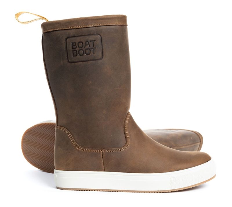 HIGH CUT NONLACE LEATHER BROWN
